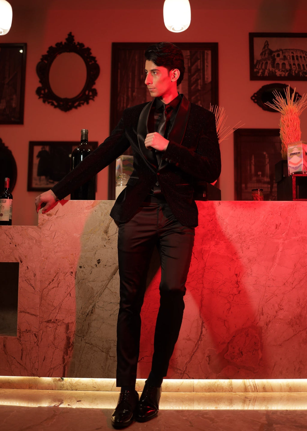 Limited Edition Black Velvet Party Wear Tuxedo Blazer Suit