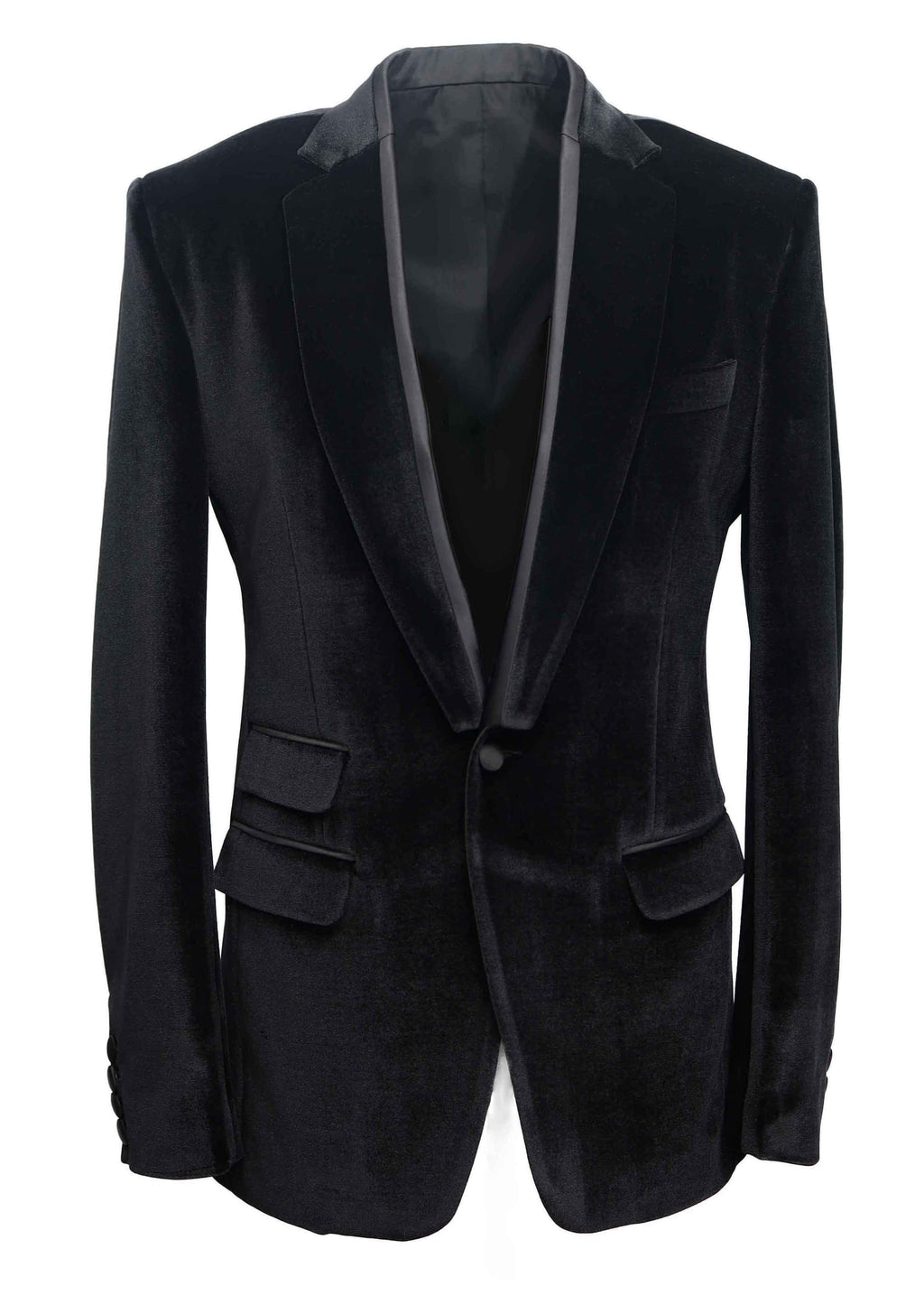 Black Velvet Tuxedo with Contrast Lapel