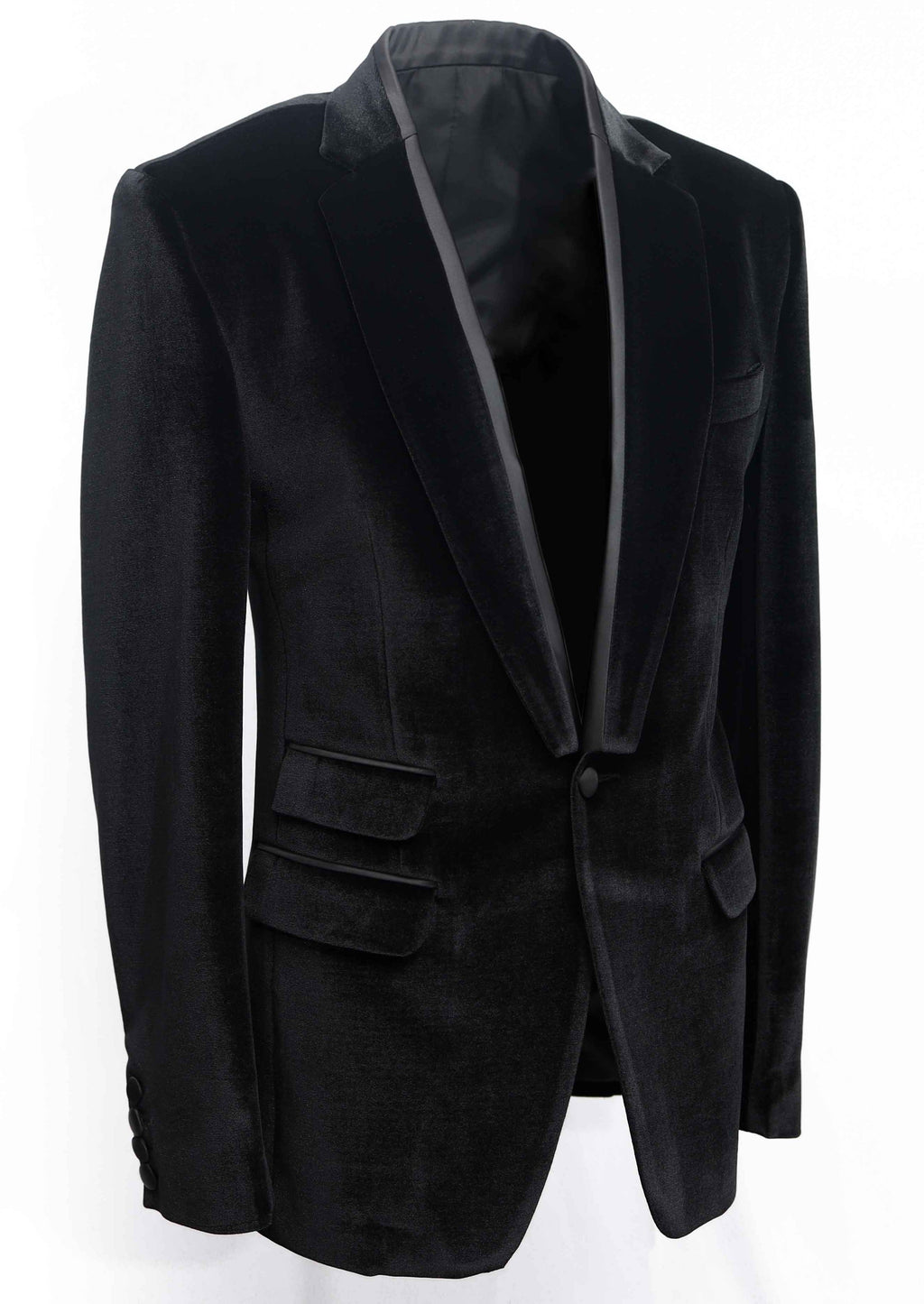 Black Velvet Tuxedo with Contrast Lapel