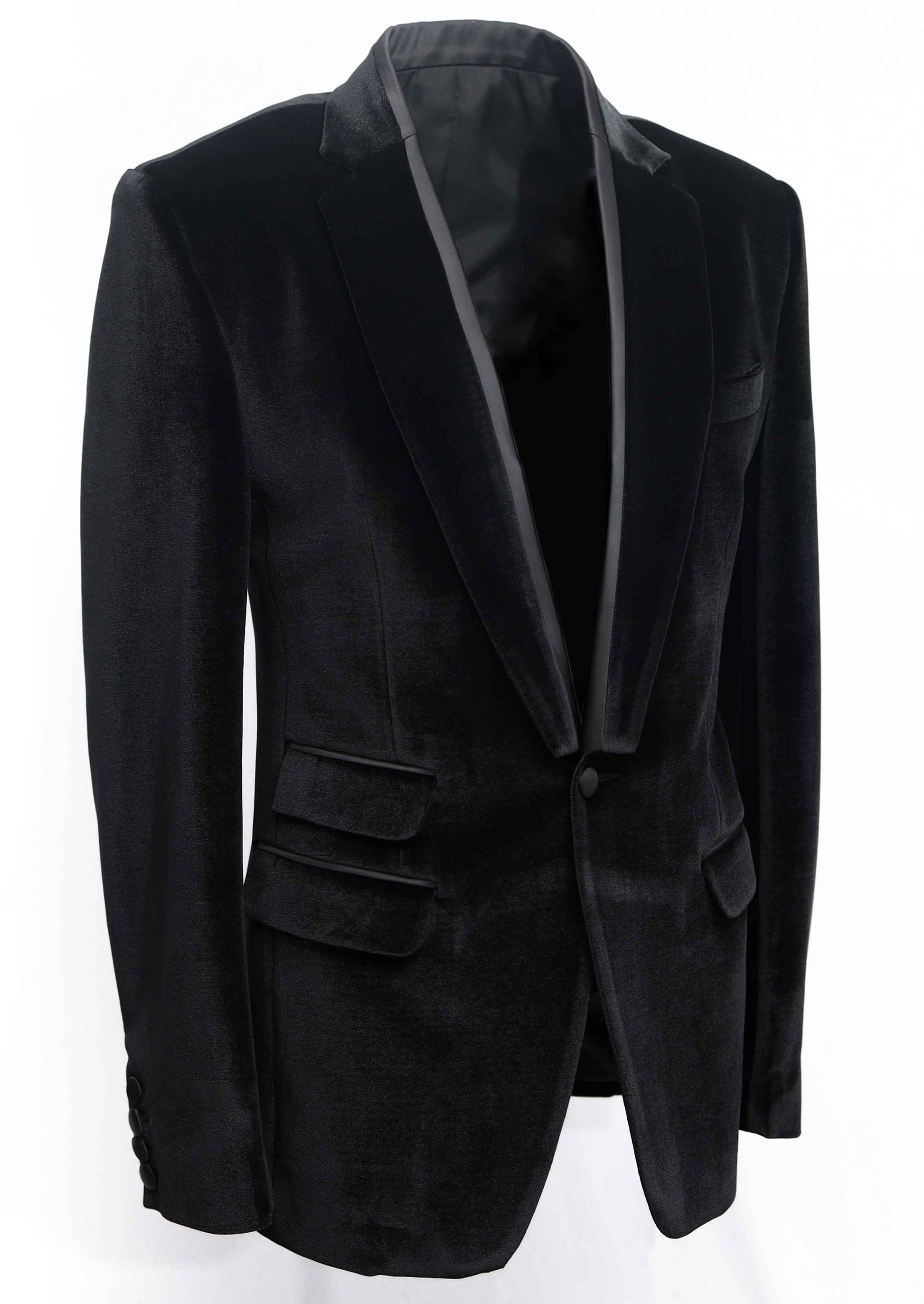 Black Velvet Tuxedo with Contrast Lapel