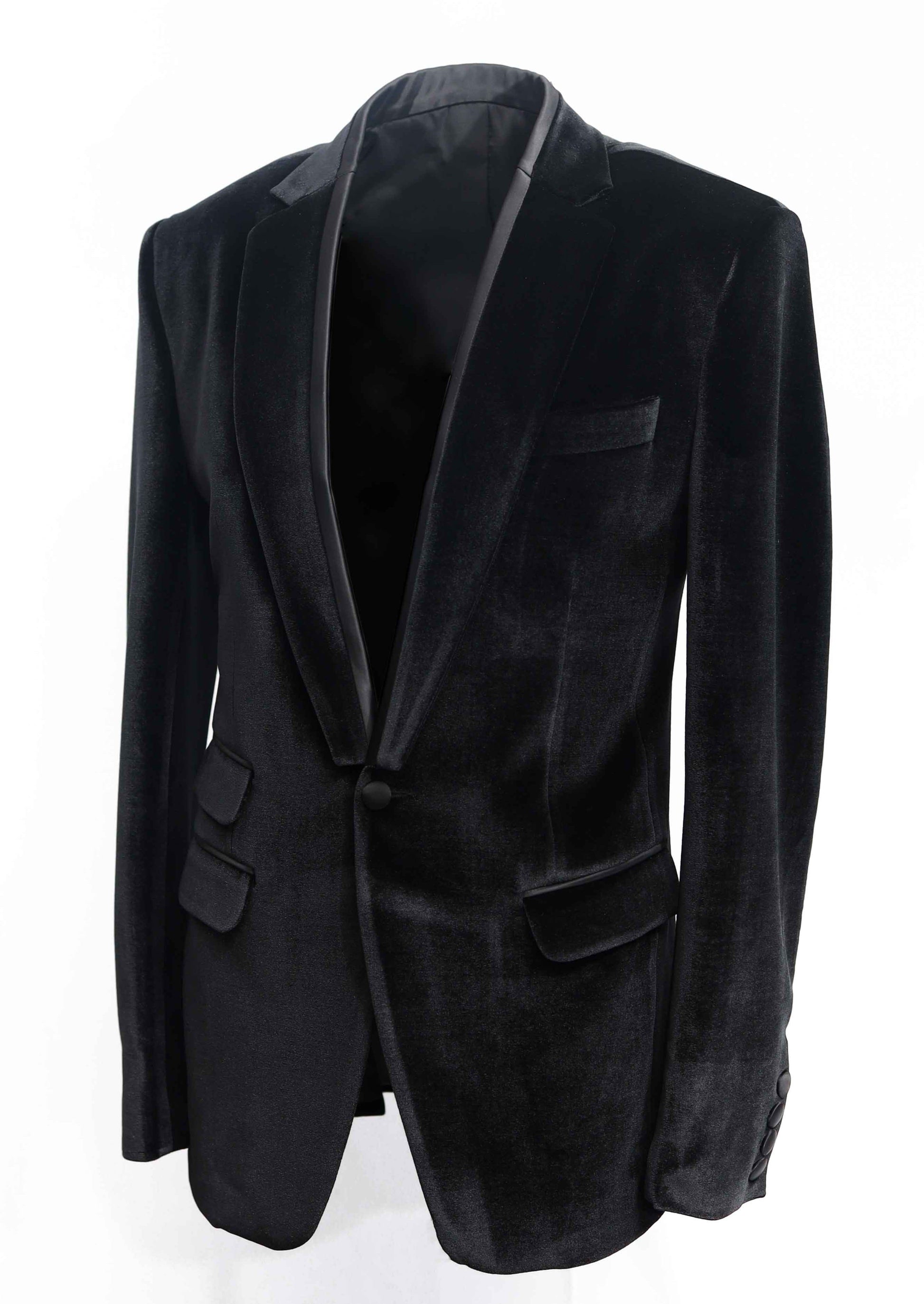 Black Velvet Tuxedo with Contrast Lapel