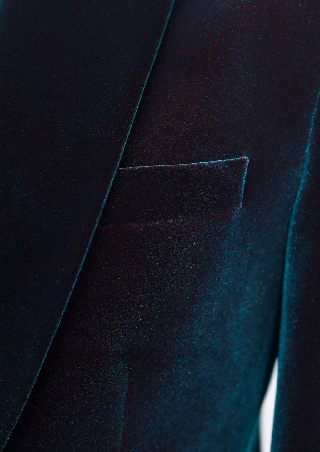 Slim Turquoise Velvet Blazer