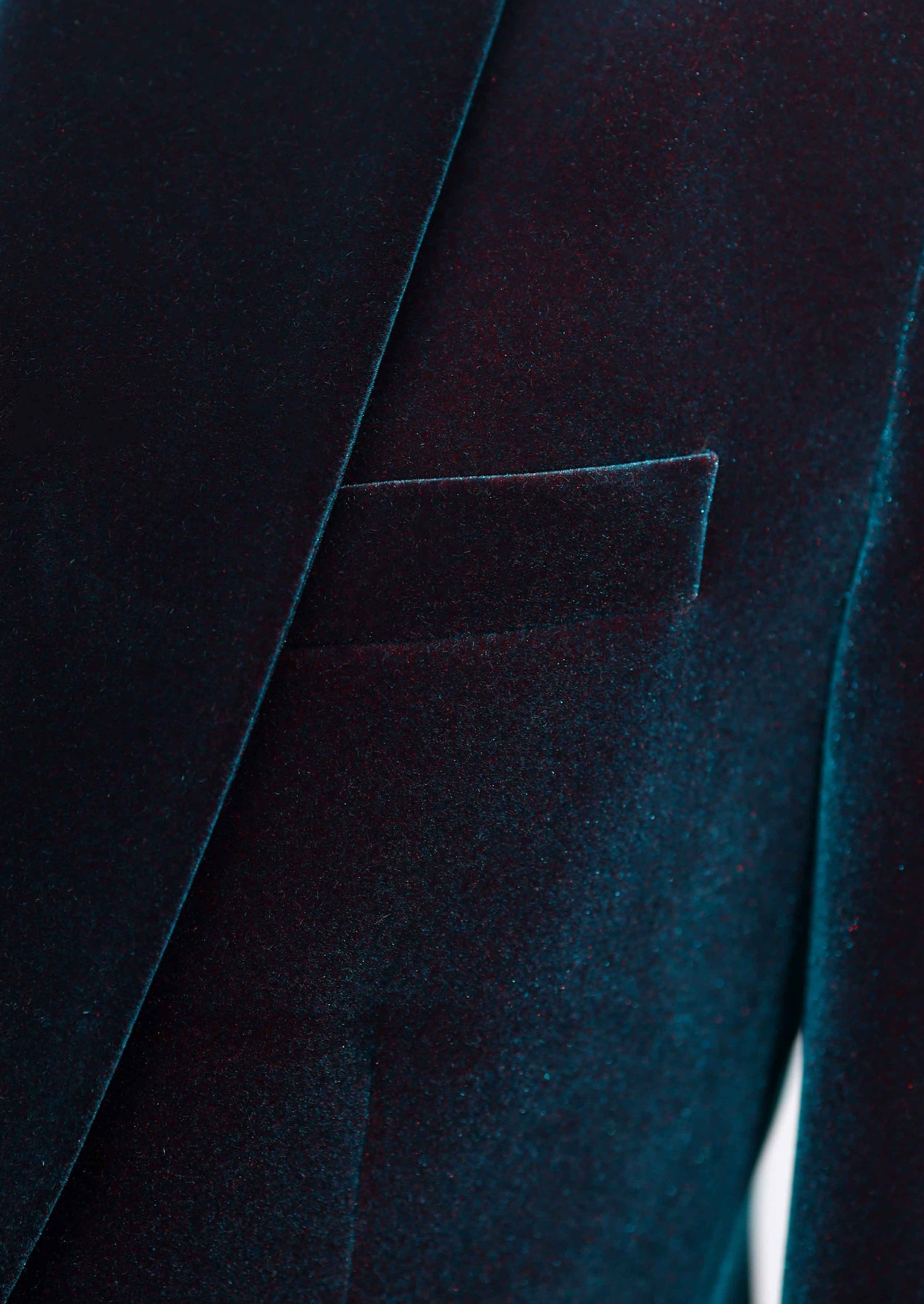 Slim Turquoise Velvet Blazer