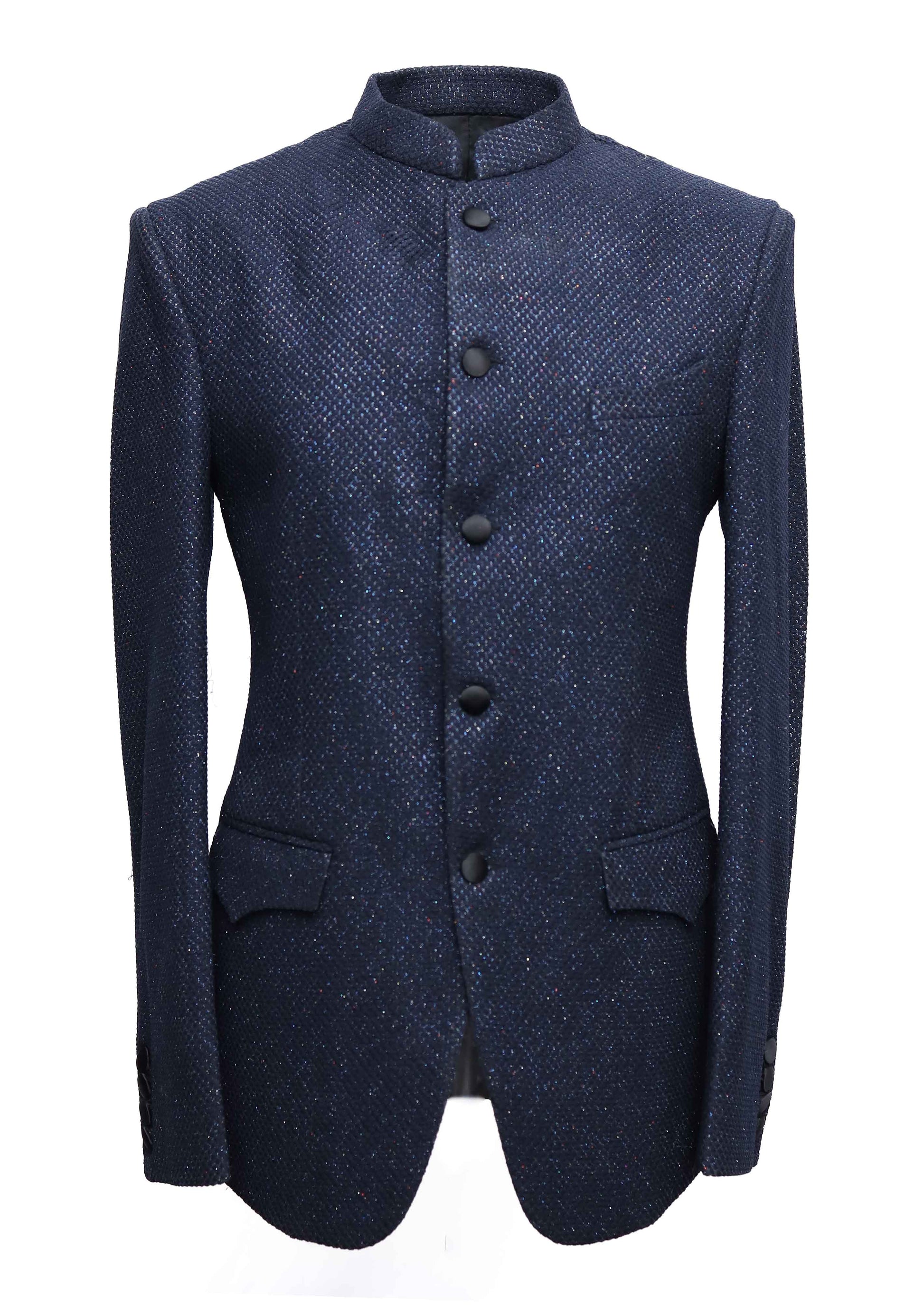 Indo Western Bandhgala in Navy Blue