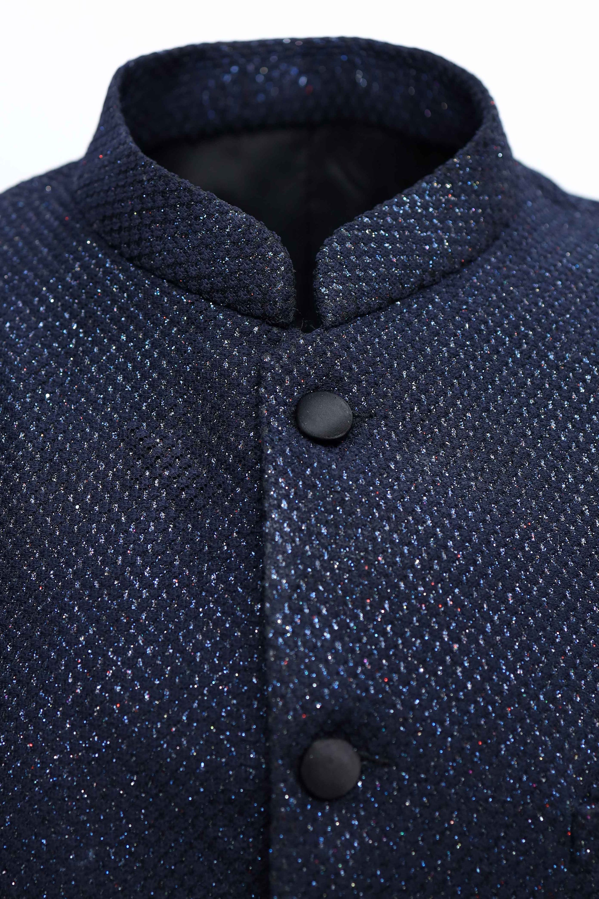 Indo Western Bandhgala in Navy Blue