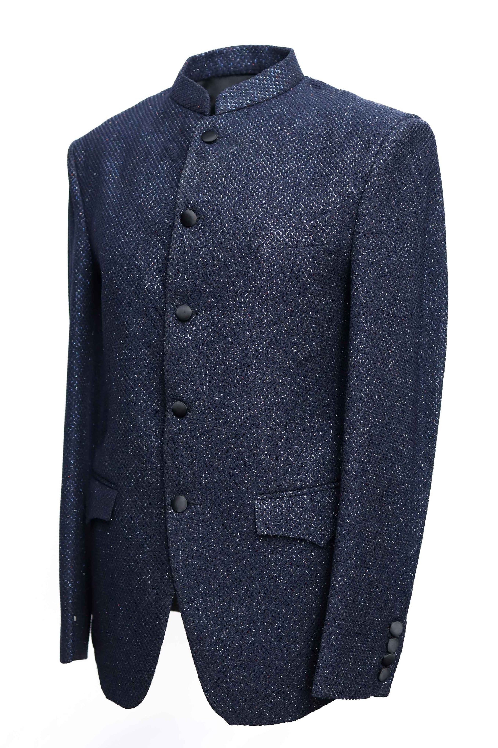 Indo Western Bandhgala in Navy Blue