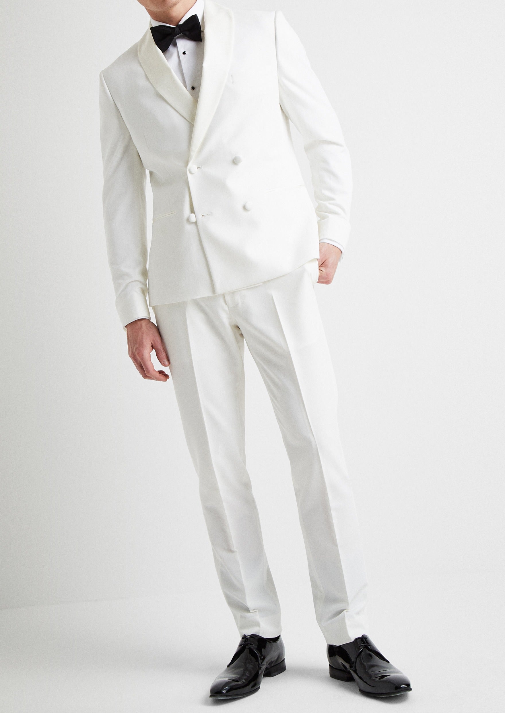 White Double Breasted Suit