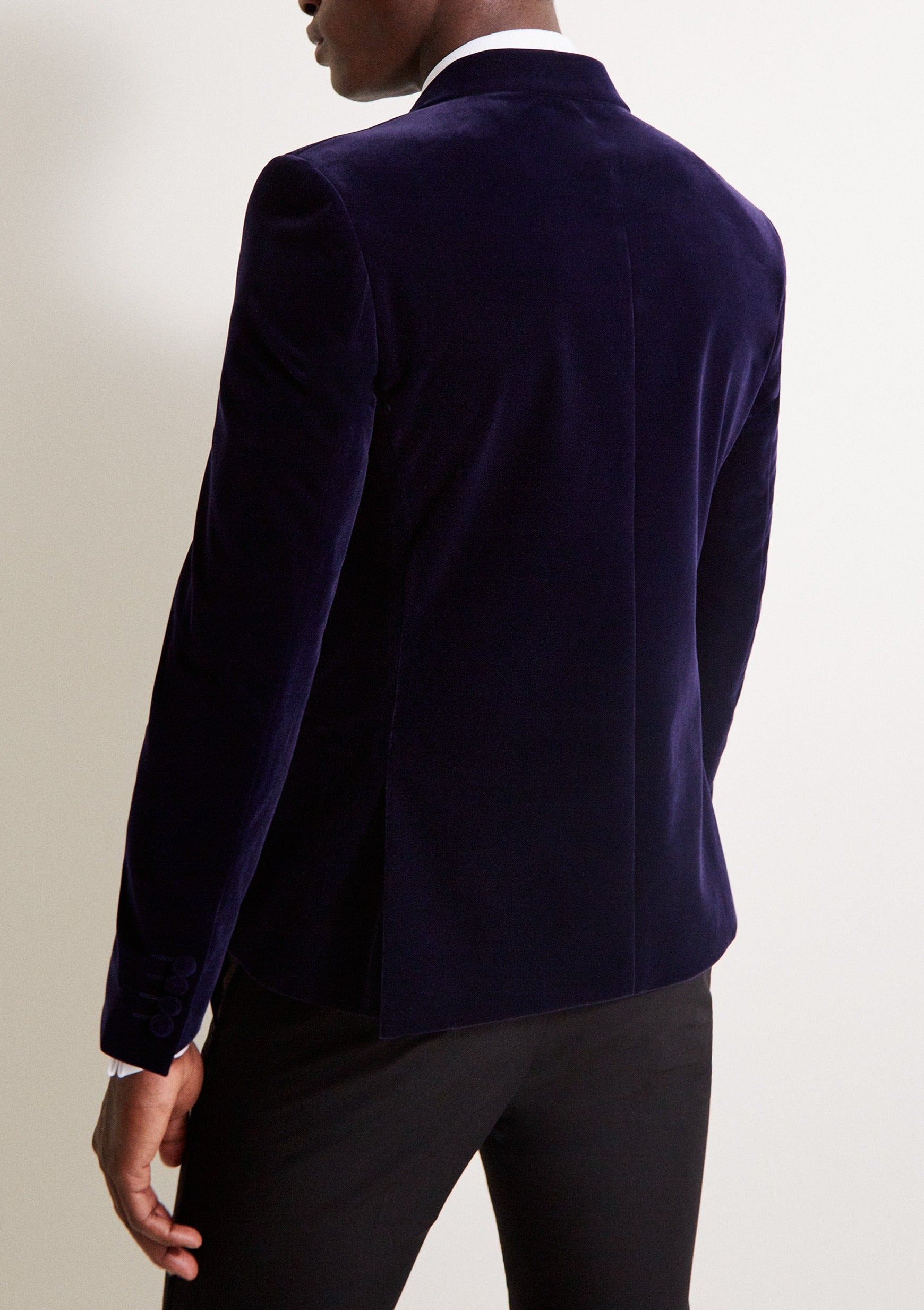 Blue Velvet Double Breasted Jacket