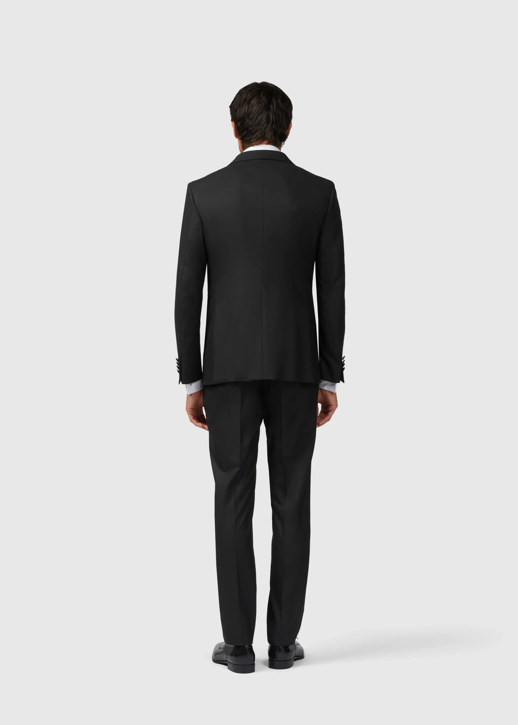 Slim Black Tuxedo Suit with Sequin