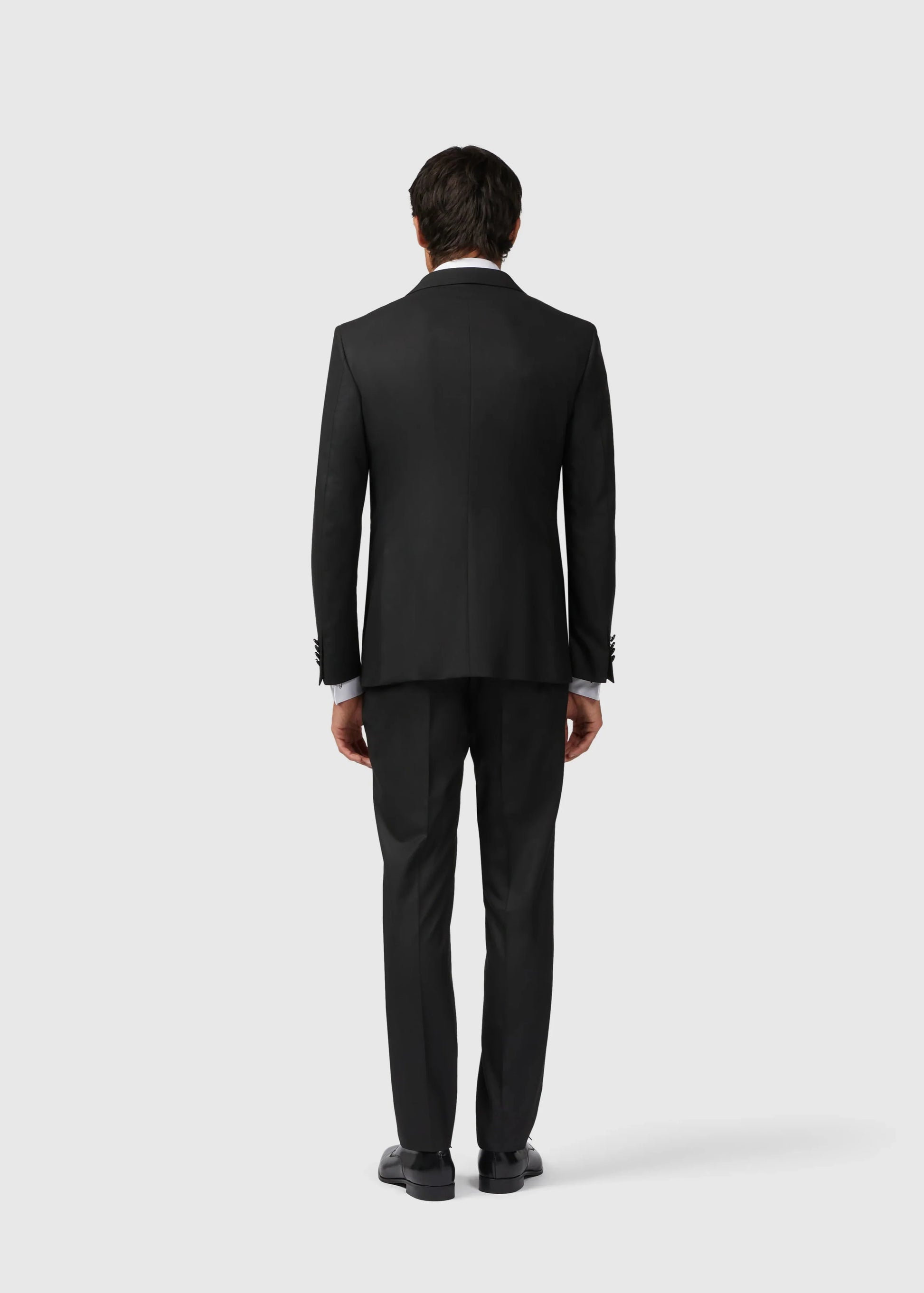 Slim Black Tuxedo Suit with Sequin