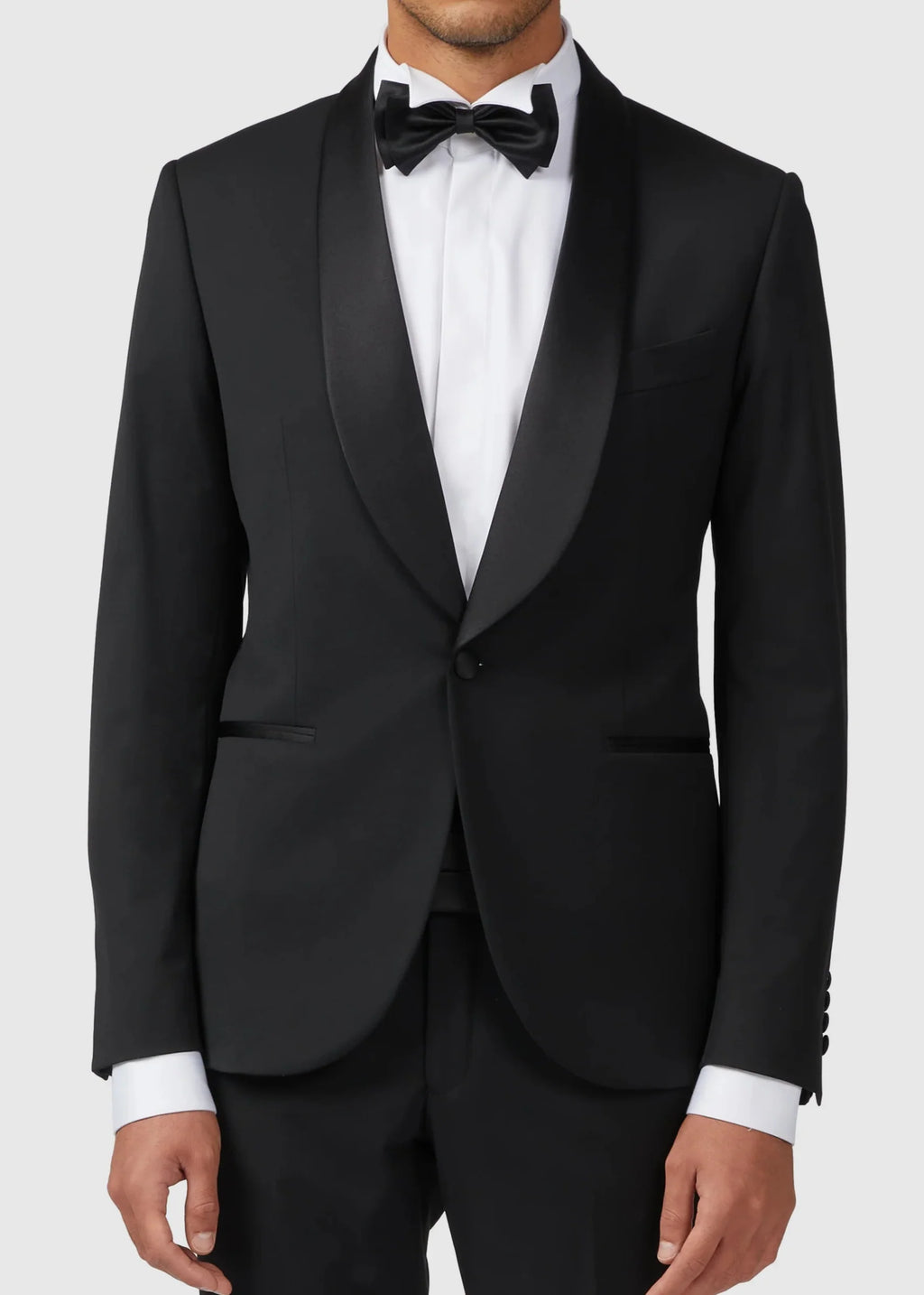 Black Comfort  FIt Tuxedo Suit for Wedding
