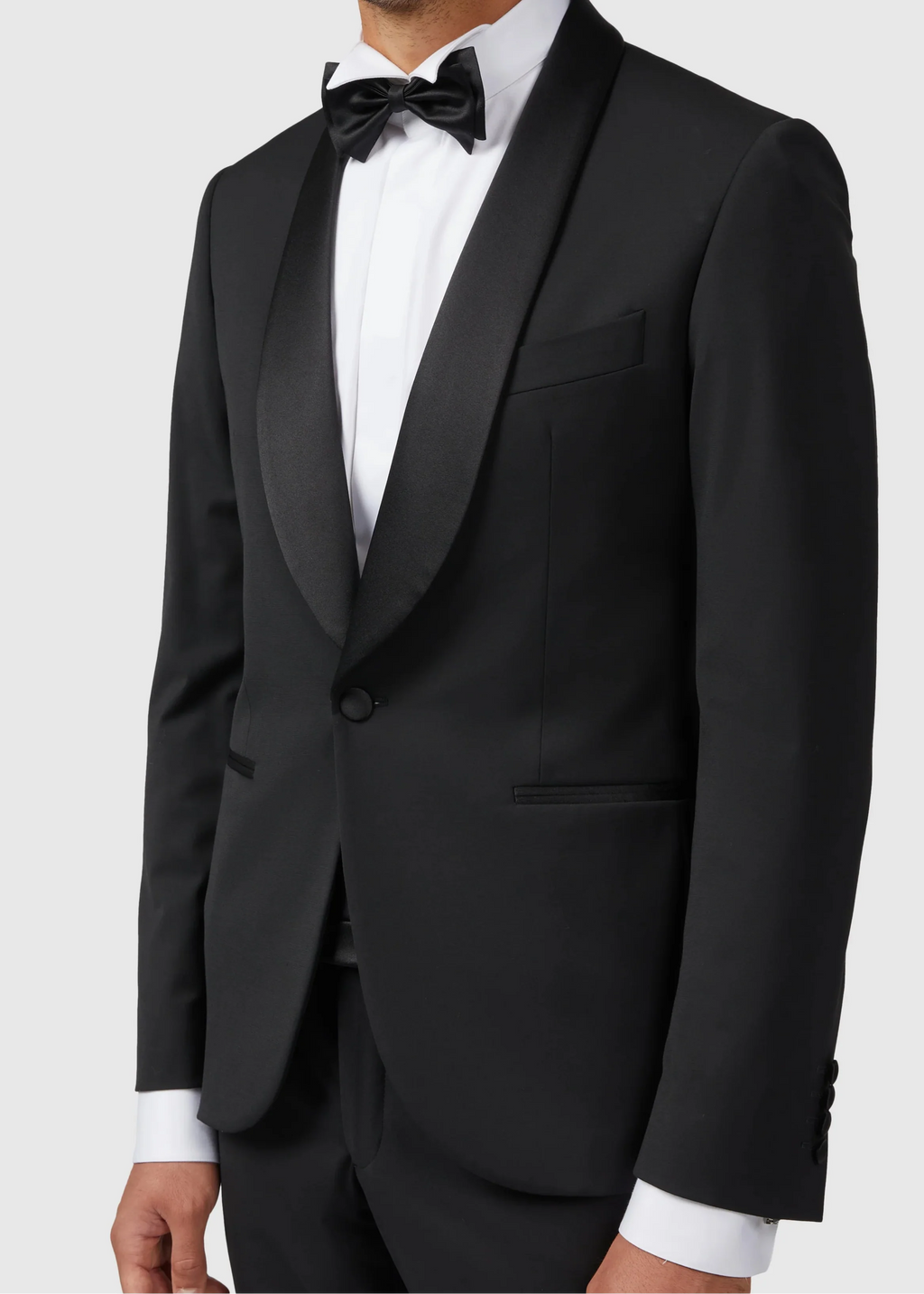 Black Comfort  FIt Tuxedo Suit for Wedding