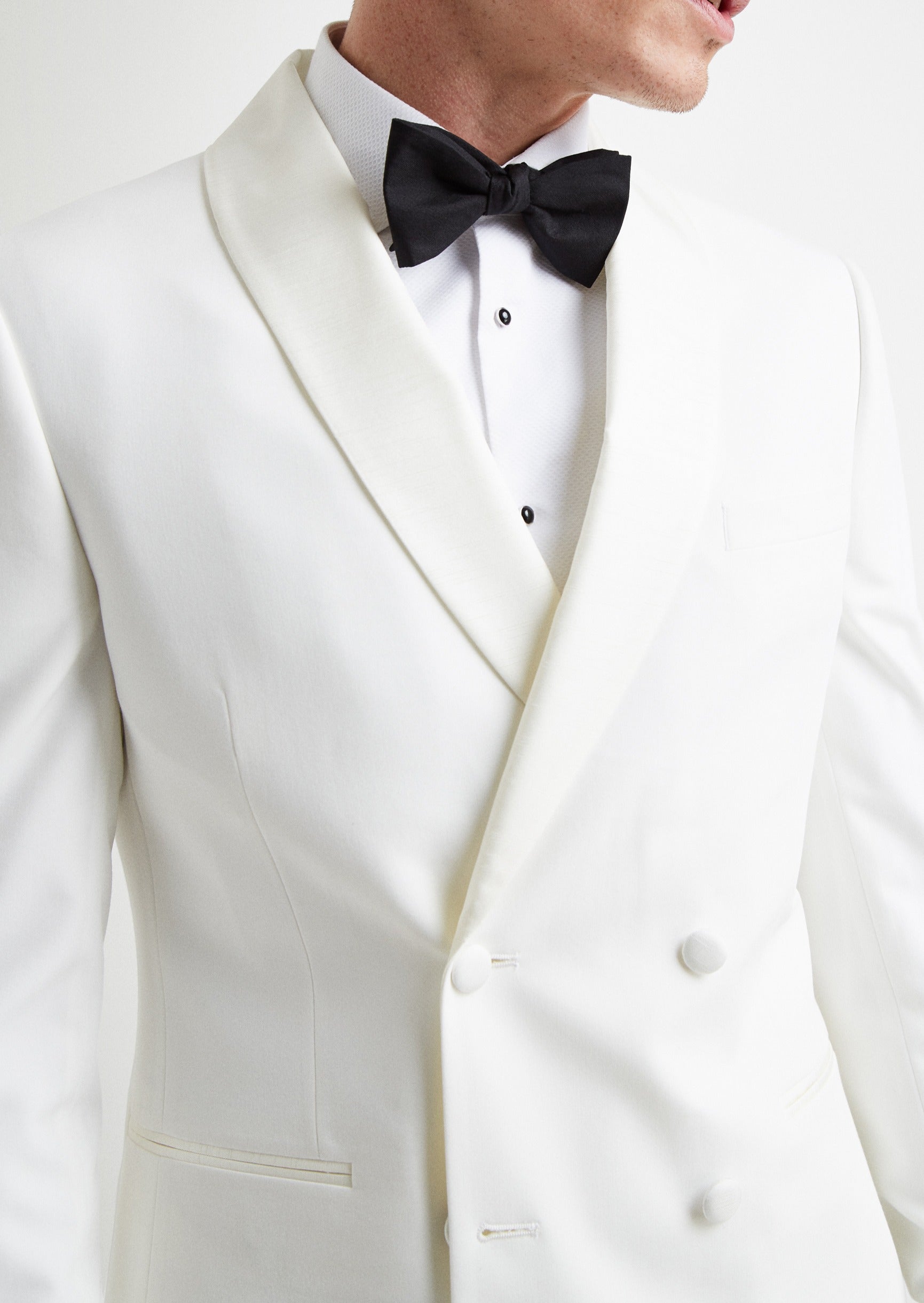 White Double Breasted Suit
