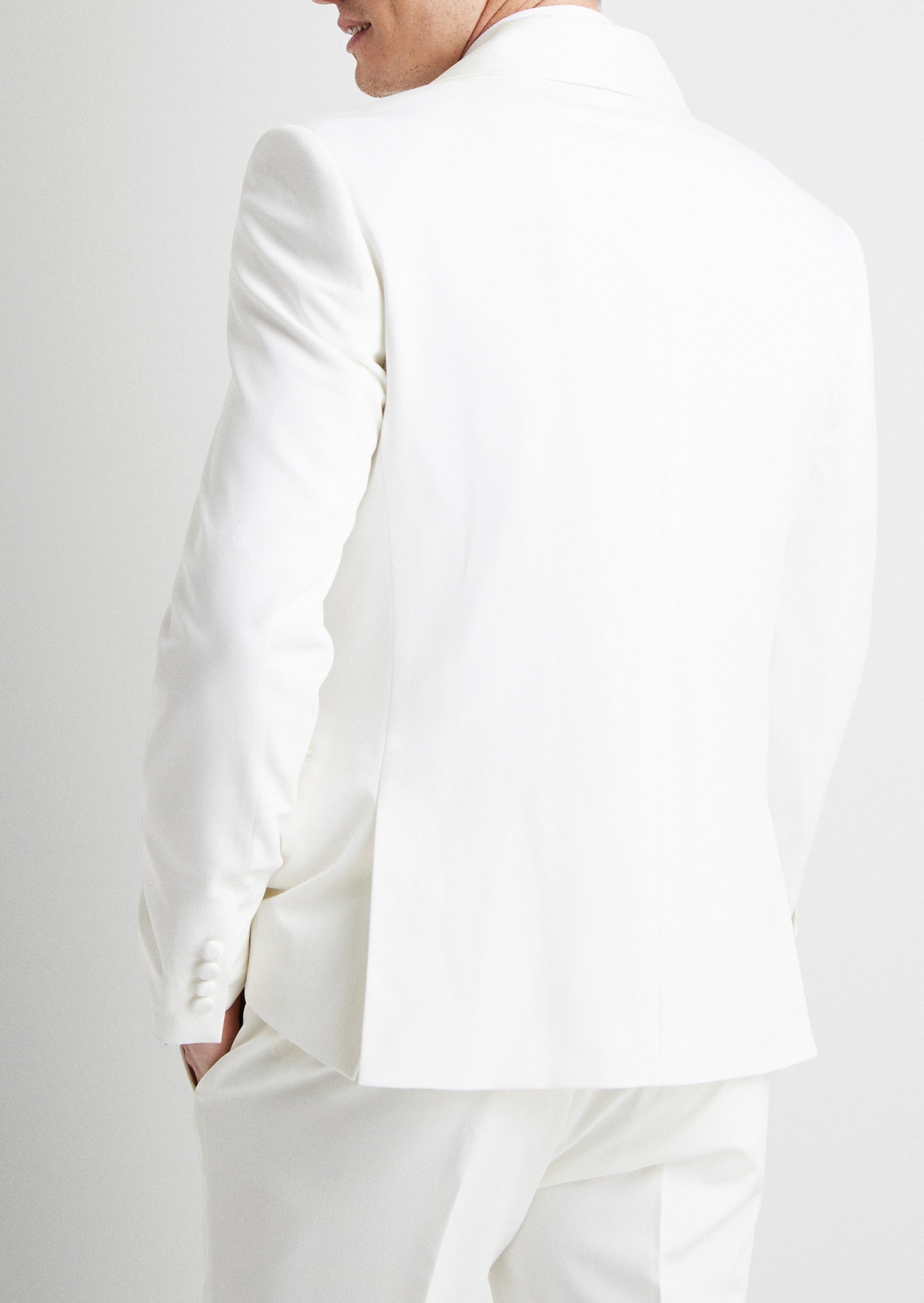 White Double Breasted Suit