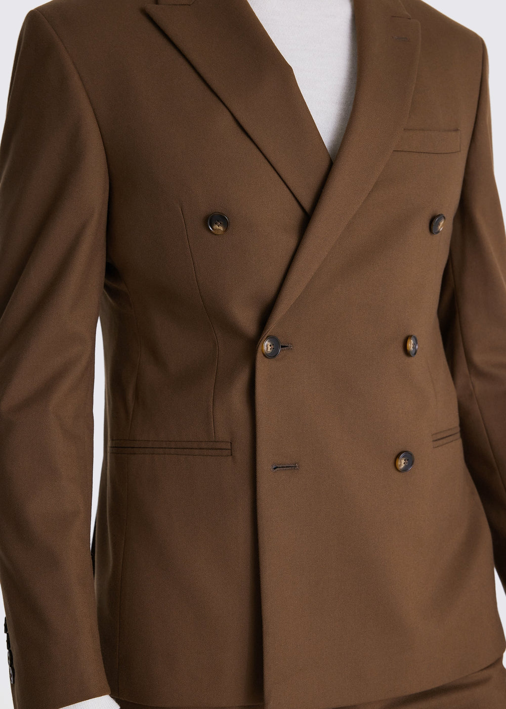 Slim Fit Copper Double Breasted Suit
