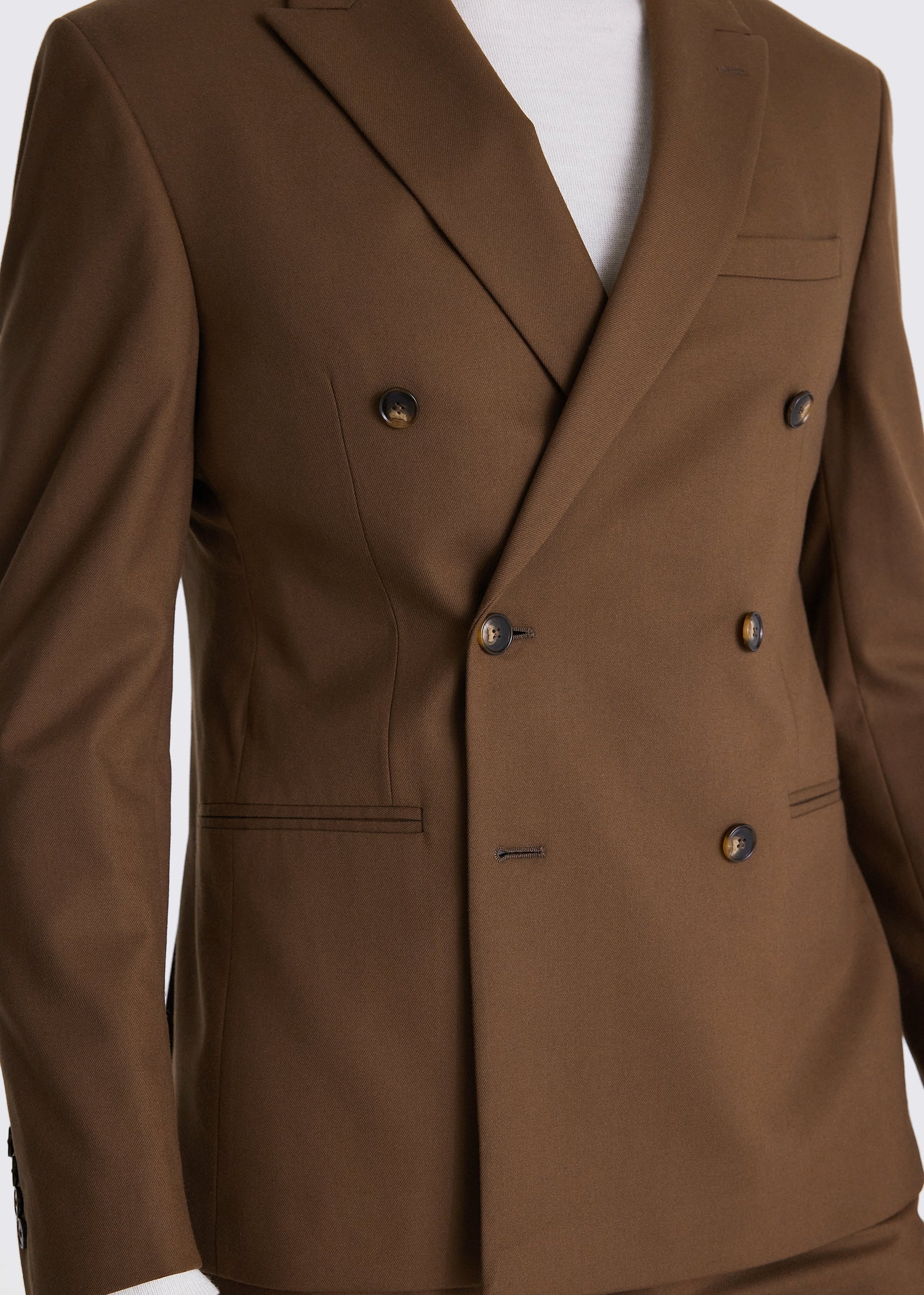 Slim Fit Copper Double Breasted Suit