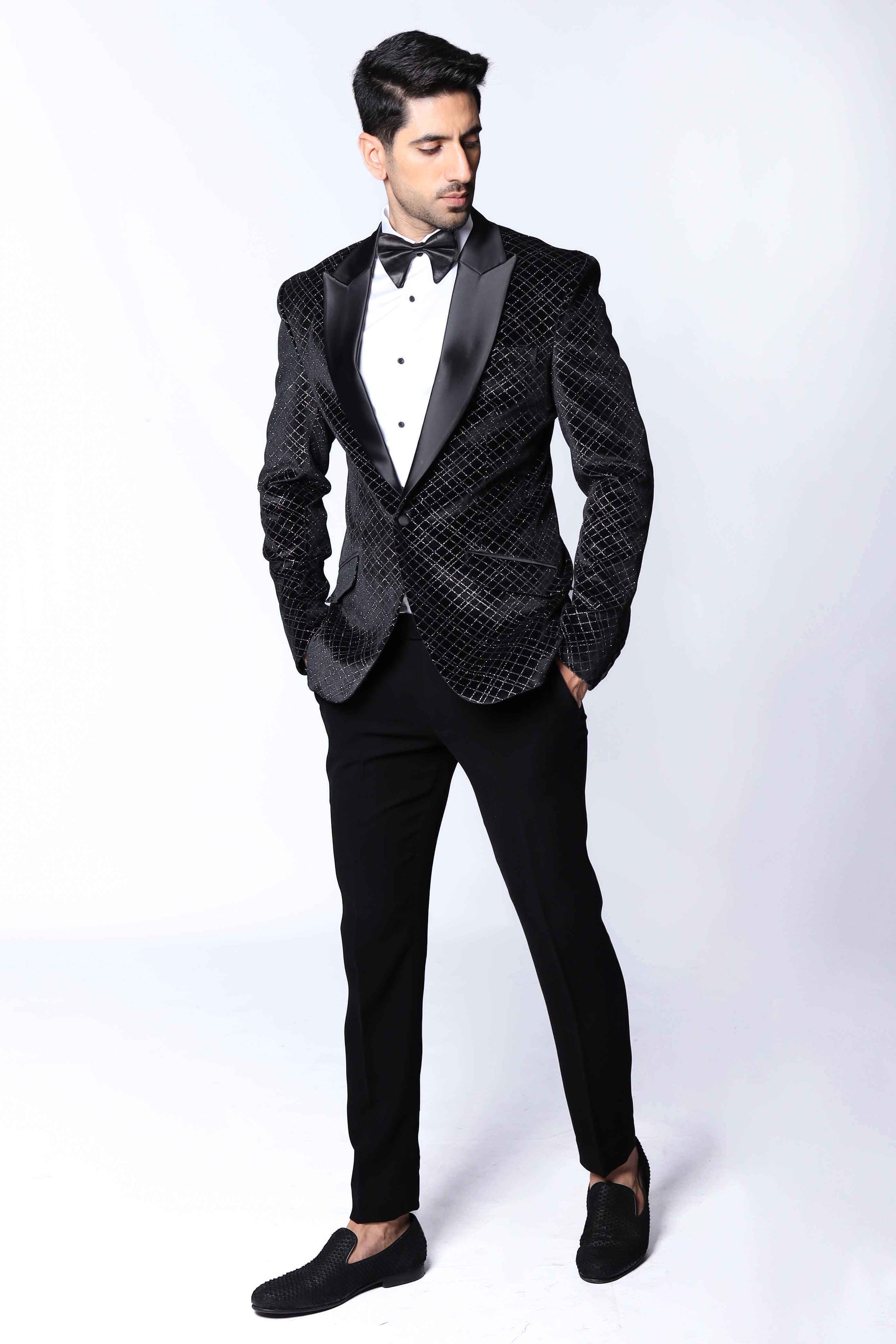 Limited Edition Black Velvet Tuxedo Blazer Suit