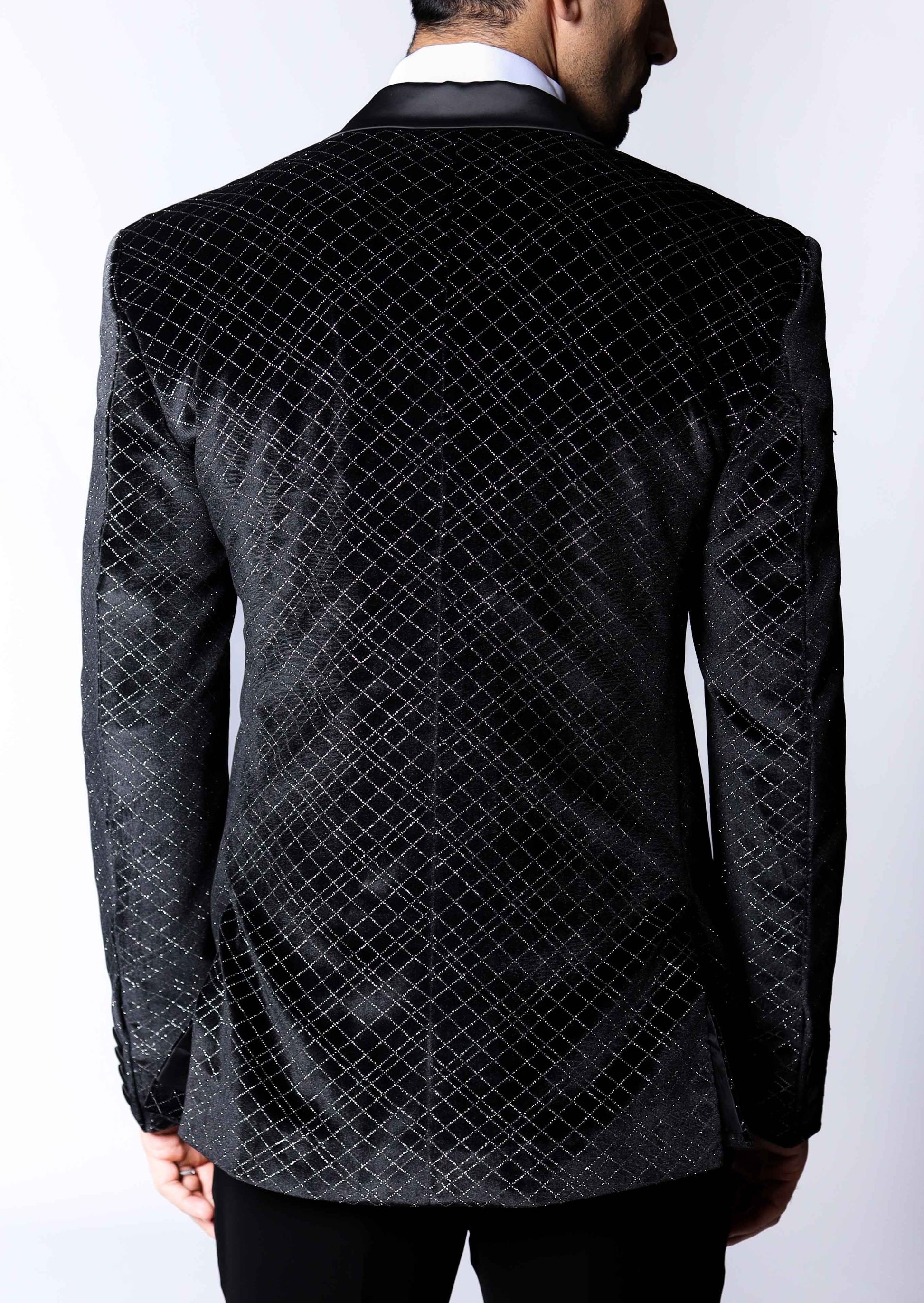 Limited Edition Black Velvet Tuxedo Blazer Suit
