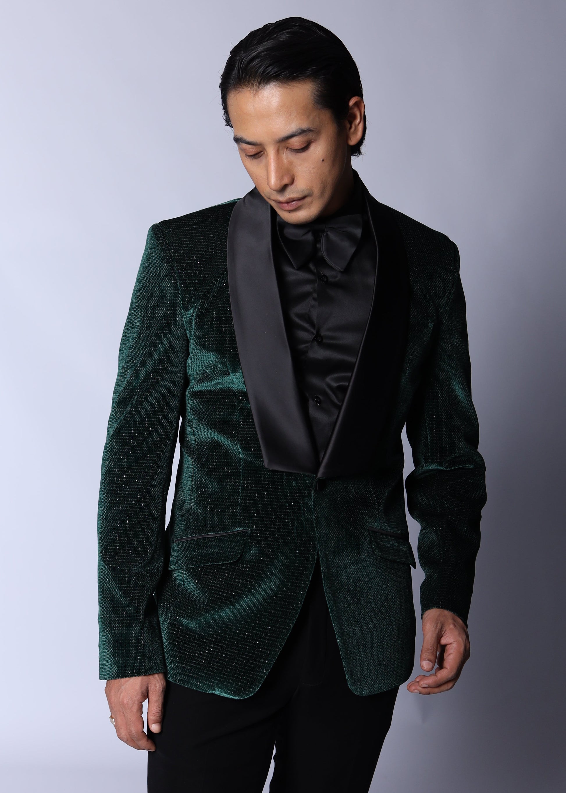 Green Shawl Lapel Tuxedo Jacket
