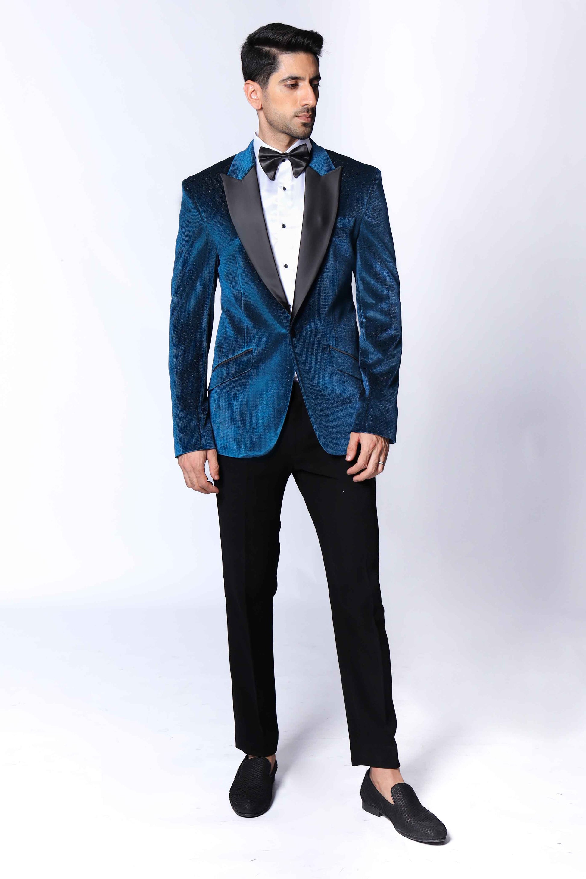 Limited Edition Blue Velvet Tuxedo Blazer Suit
