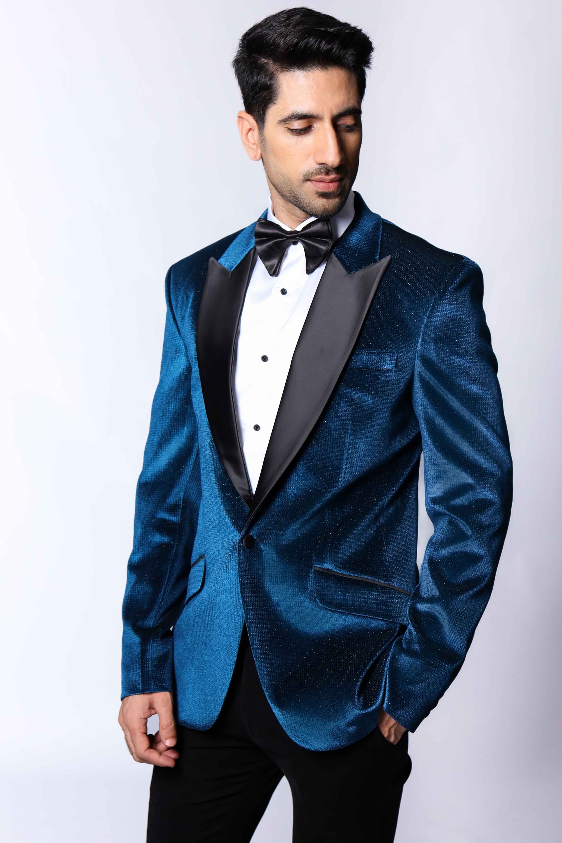 Limited Edition Blue Velvet Tuxedo Blazer Suit