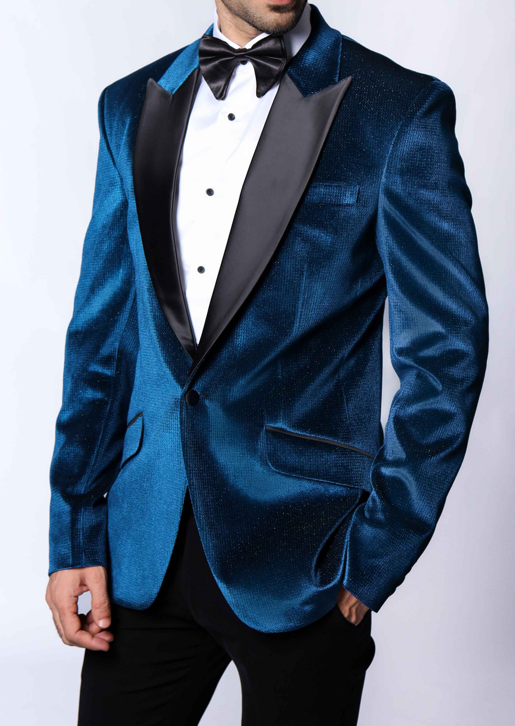 Limited Edition Blue Velvet Tuxedo Blazer Suit