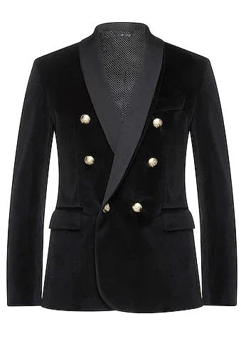 Black Velvet Double Breasted Tuxedo