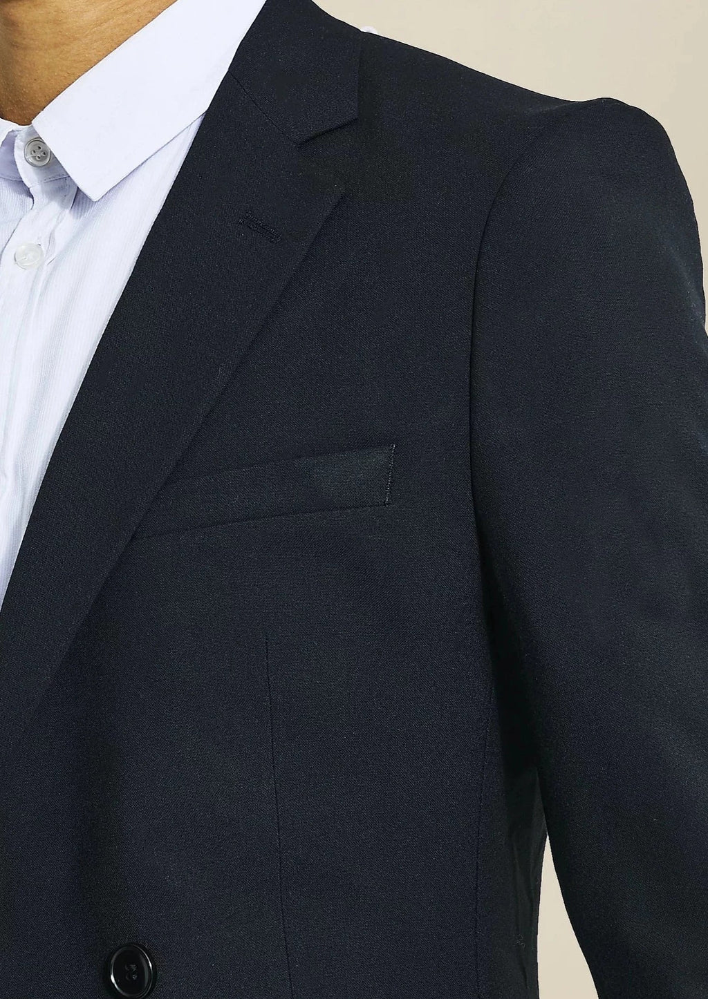Skinny Fit Black Double Breasted Blazer Suit