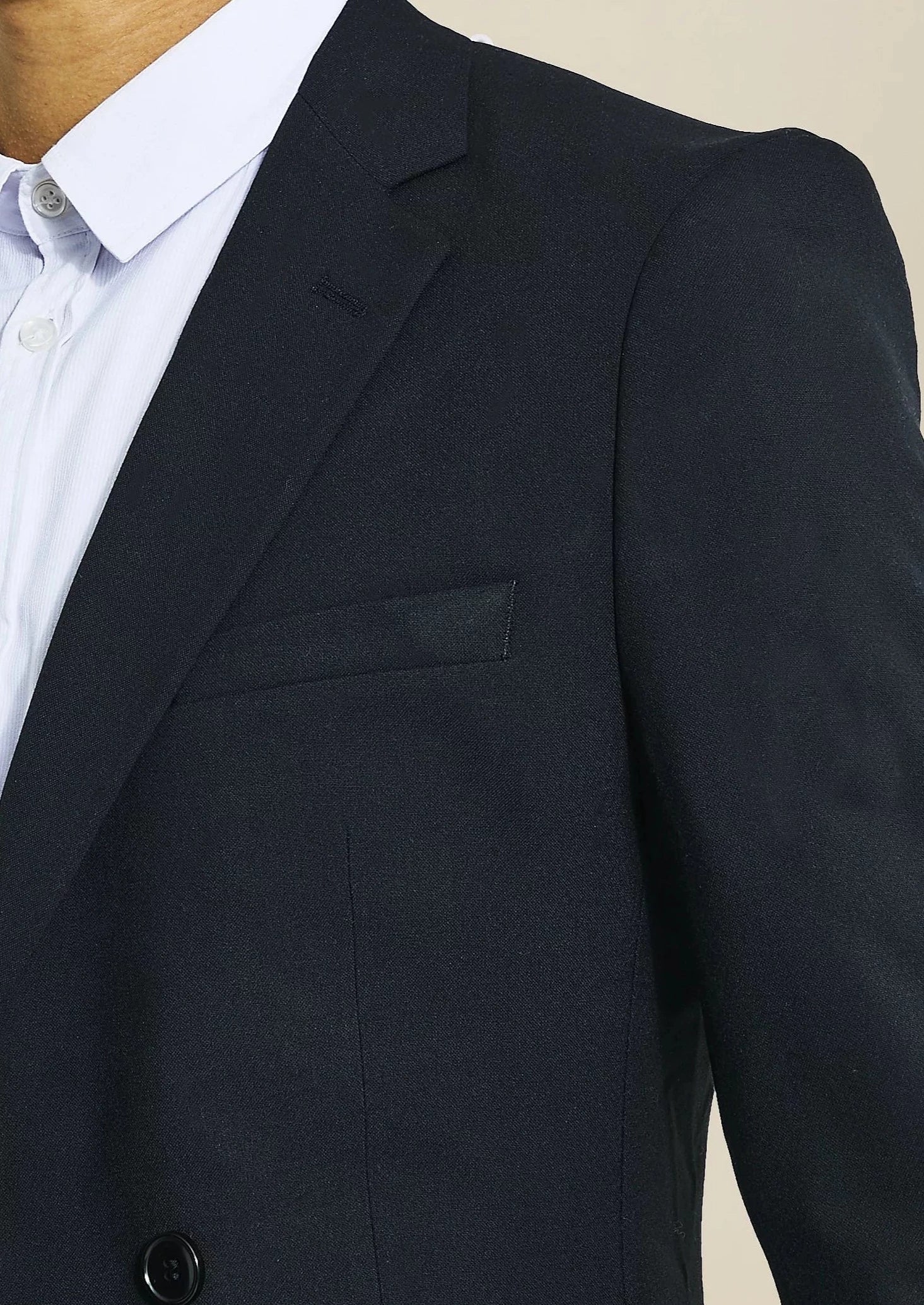 Skinny Fit Black Double Breasted Blazer Suit