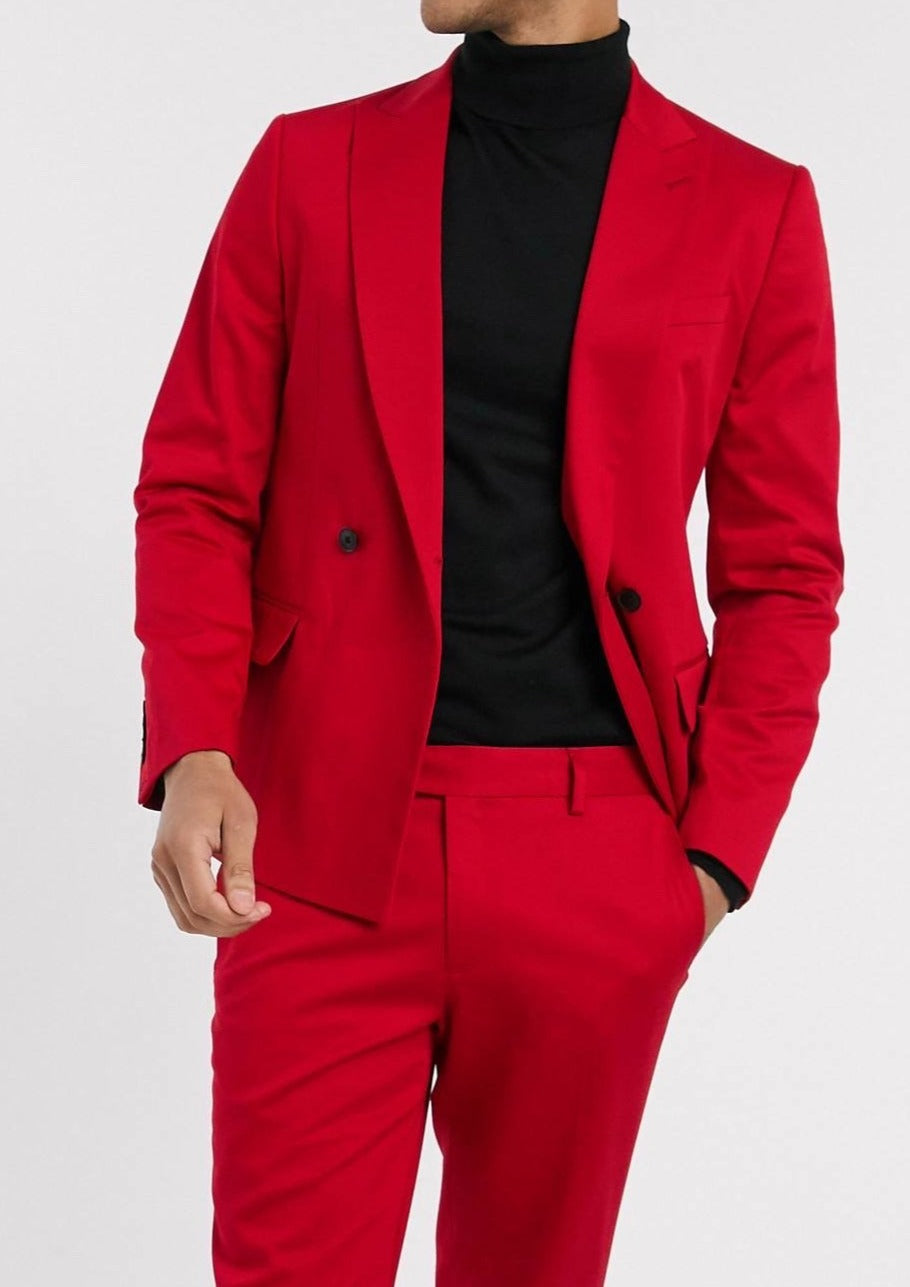 Red Double Breasted Suit / Blazer