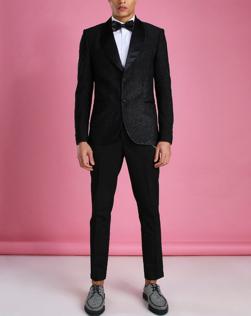 Black Prom Tuxedo Blazer/Suit With Shawl Collar