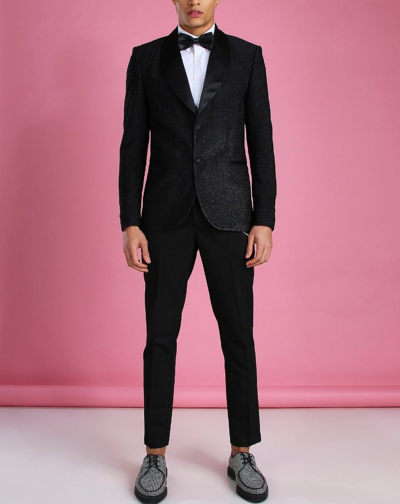 Black Prom Tuxedo Blazer/Suit With Shawl Collar