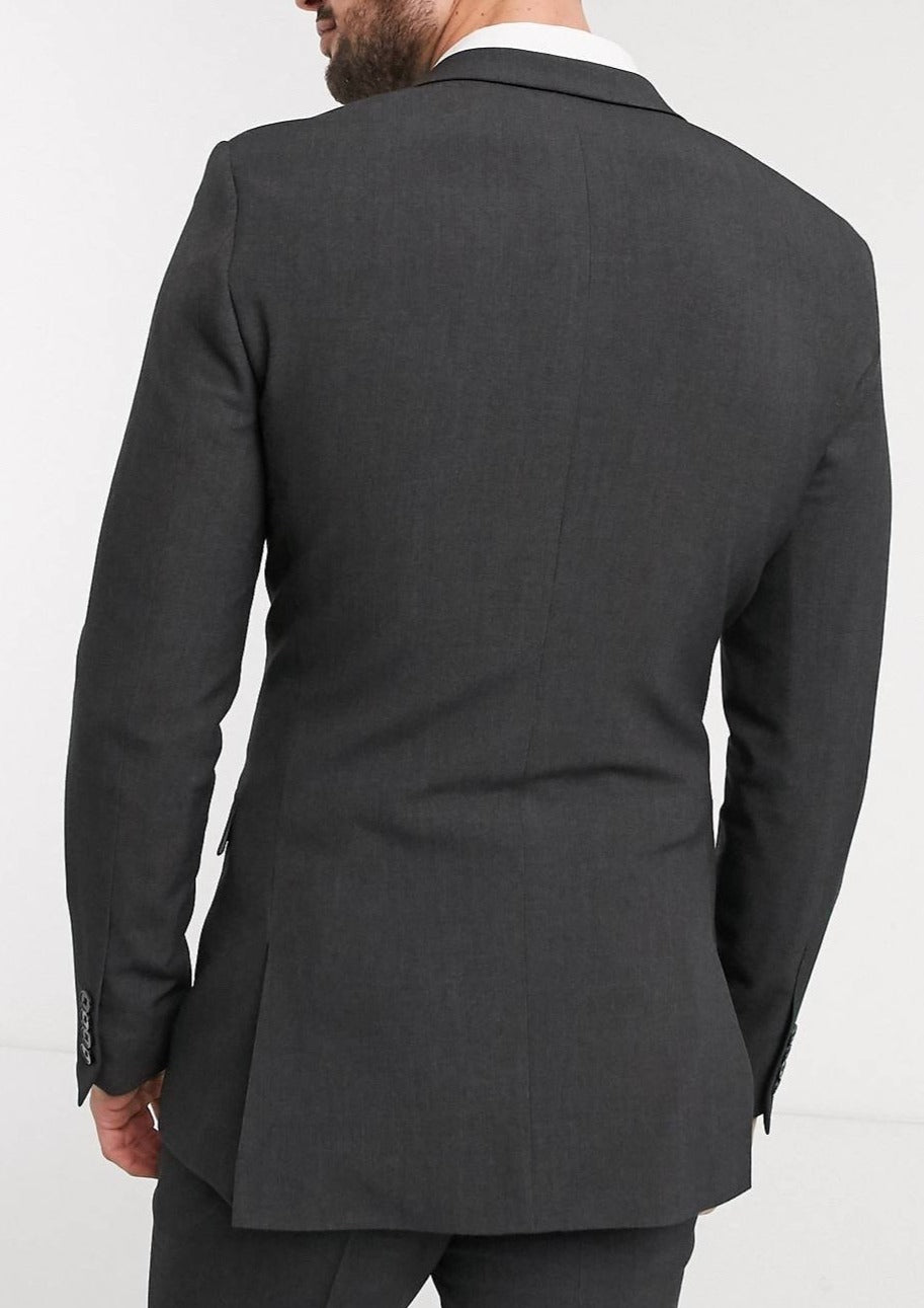 Charcoal Double Breasted Blazer Suit