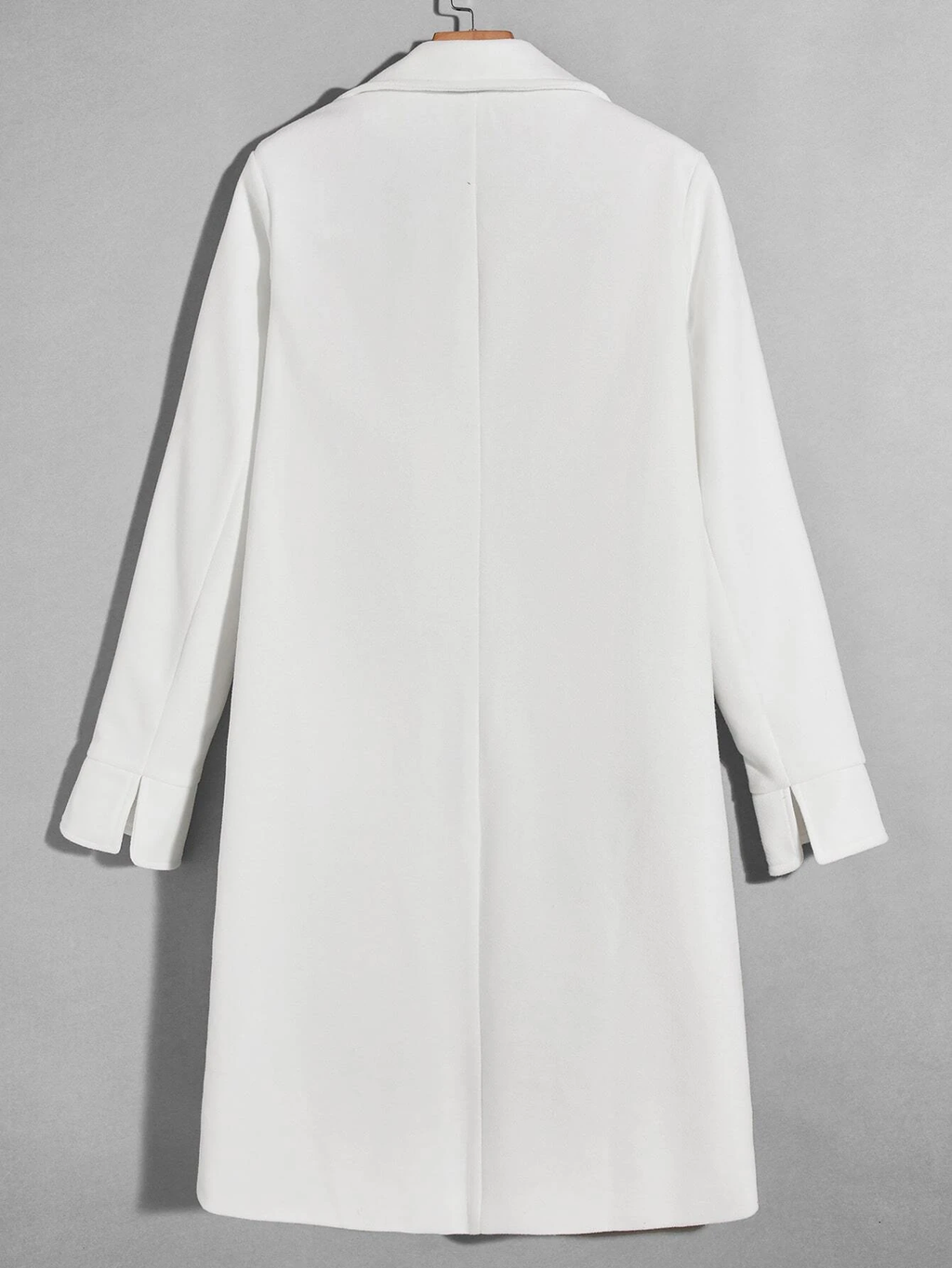 White Double Breasted Overcoat