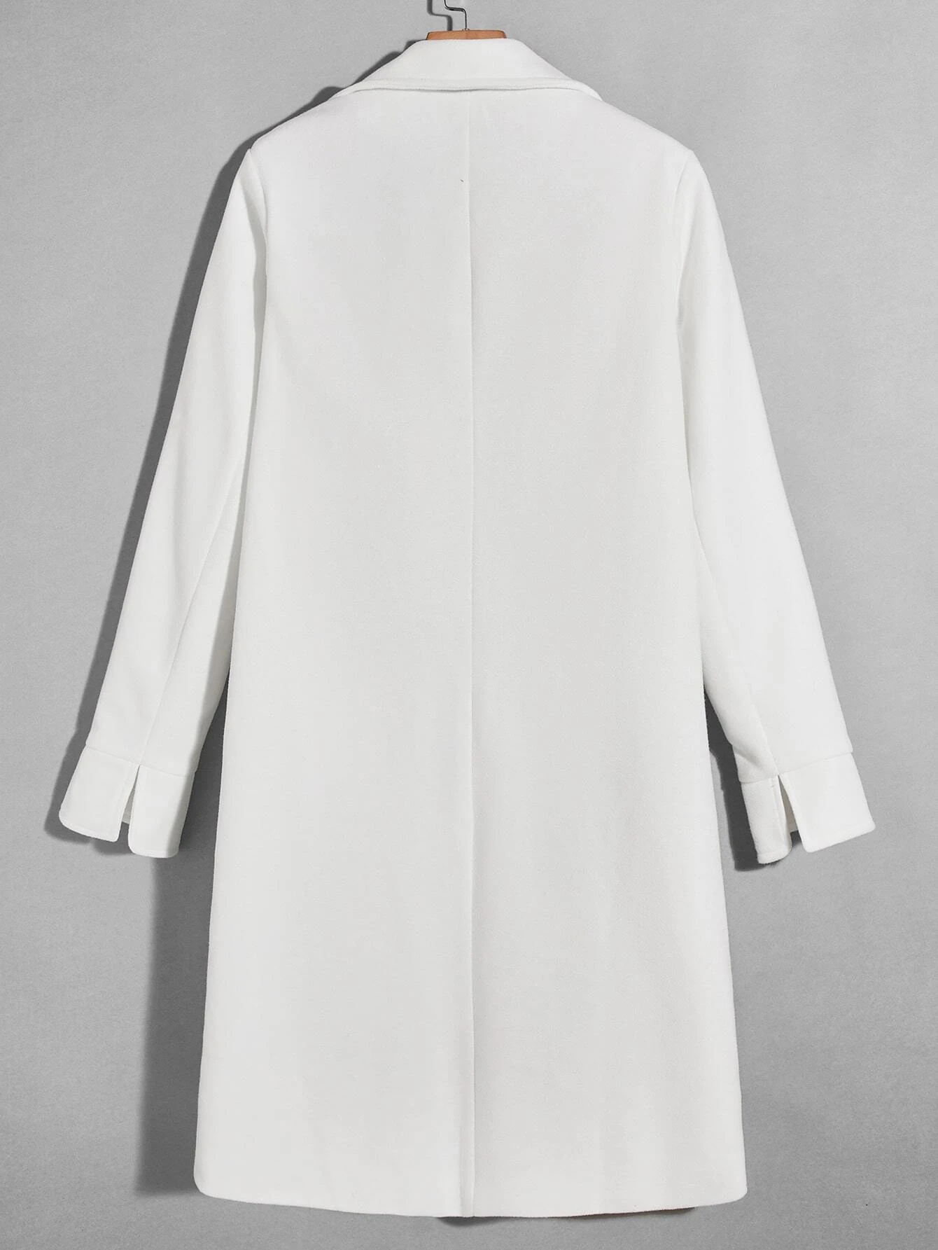 White Double Breasted Overcoat