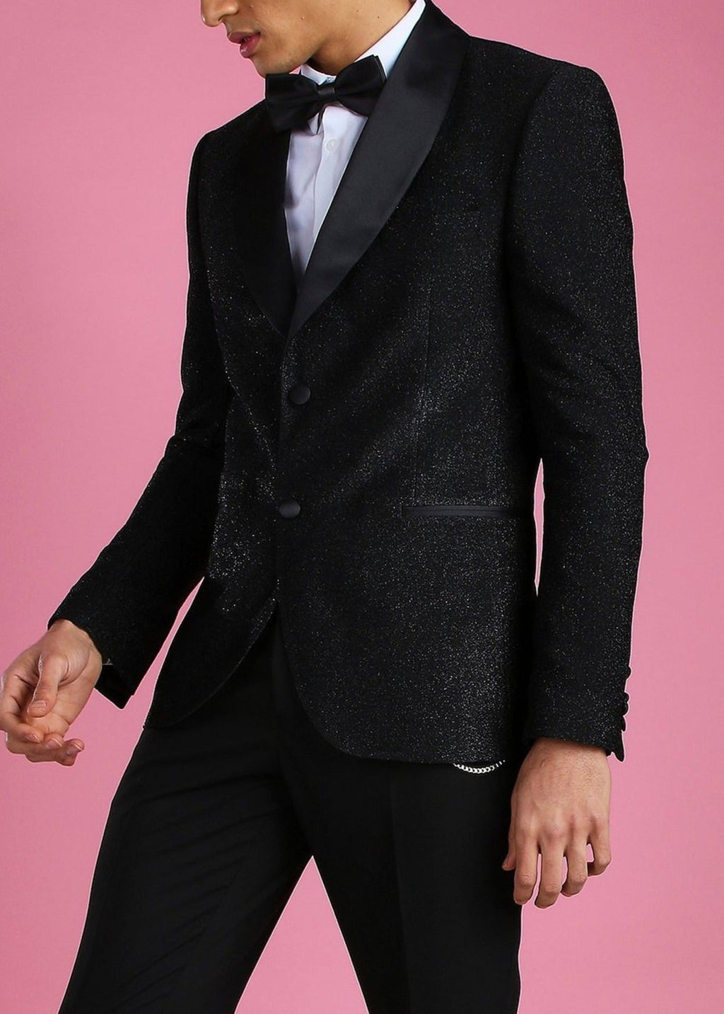 Black Prom Tuxedo Blazer/Suit With Shawl Collar
