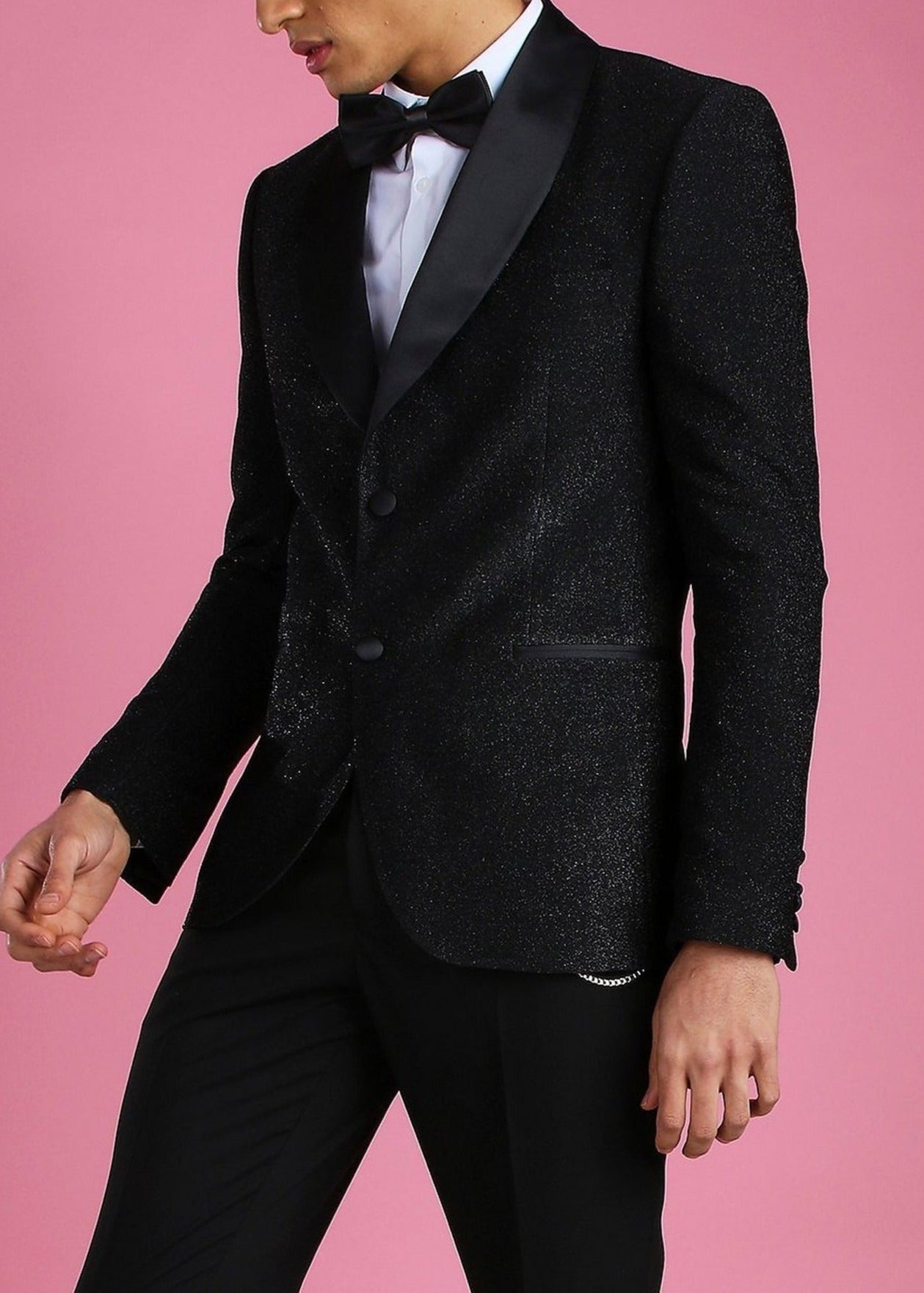 Black Prom Tuxedo Blazer/Suit With Shawl Collar