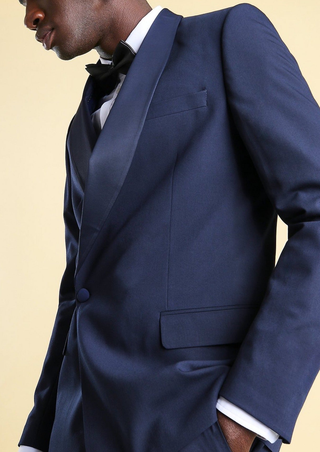 Blue double breasted suit