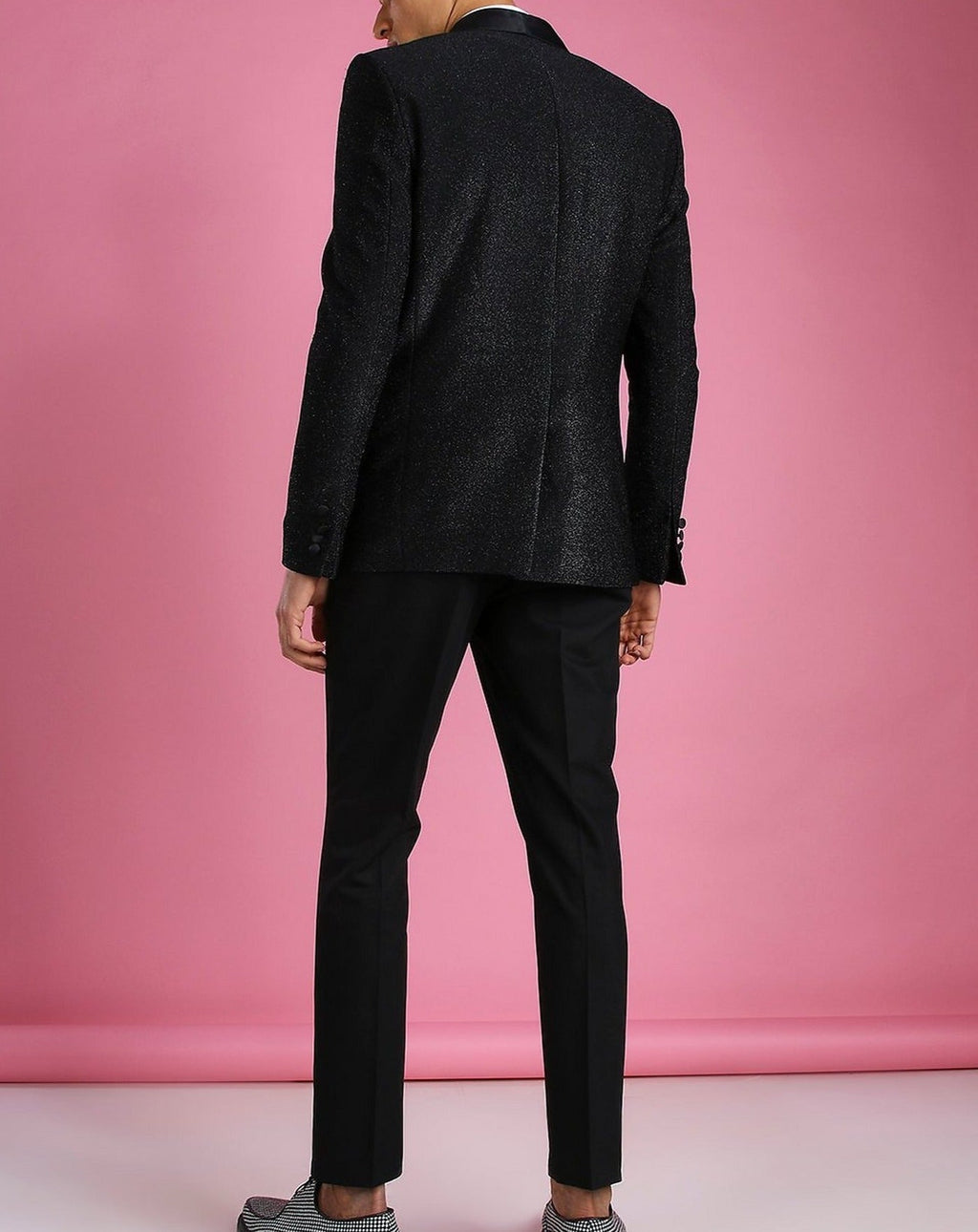Black Prom Tuxedo Blazer/Suit With Shawl Collar