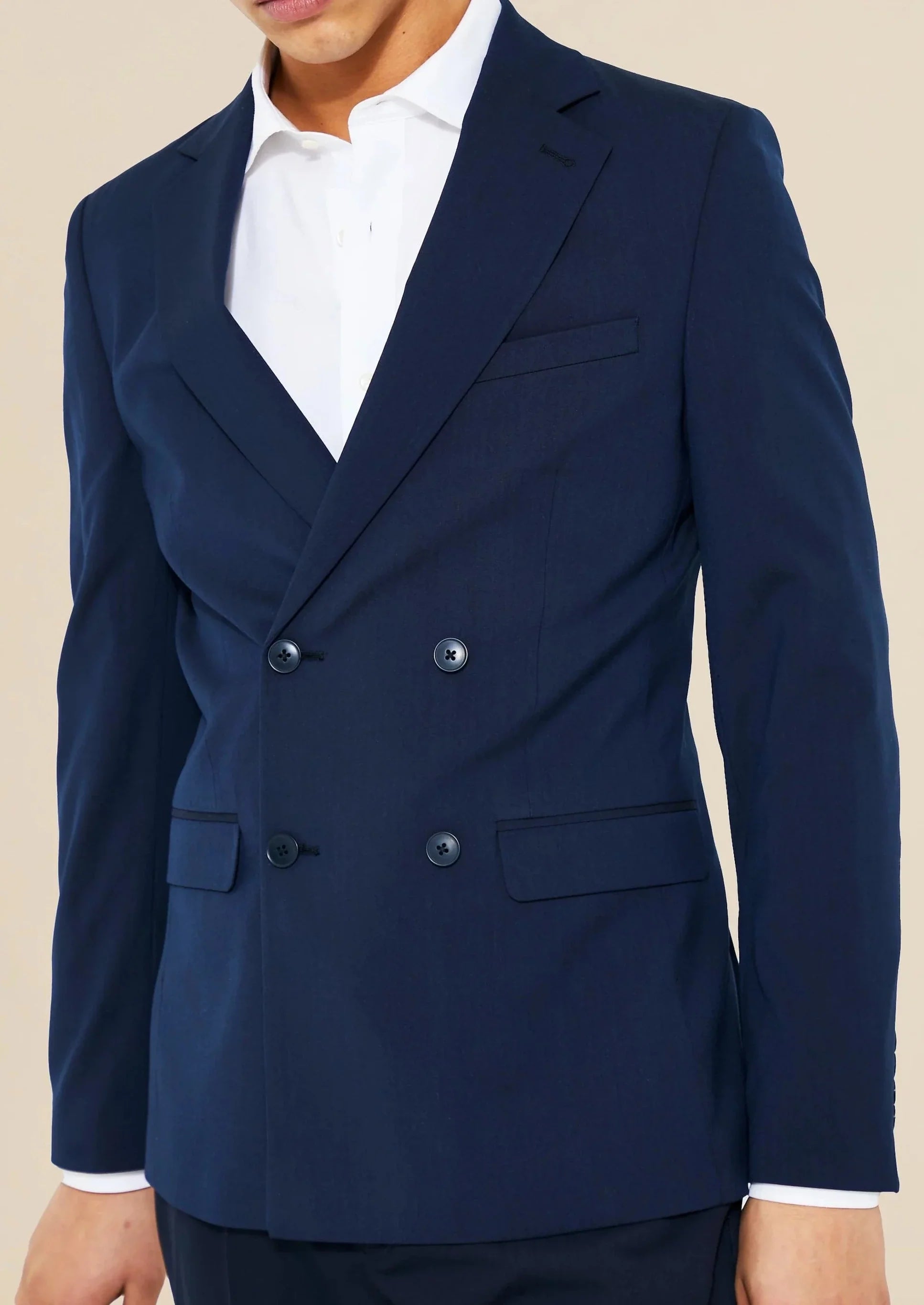 Blue Double Breasted Blazer Suit