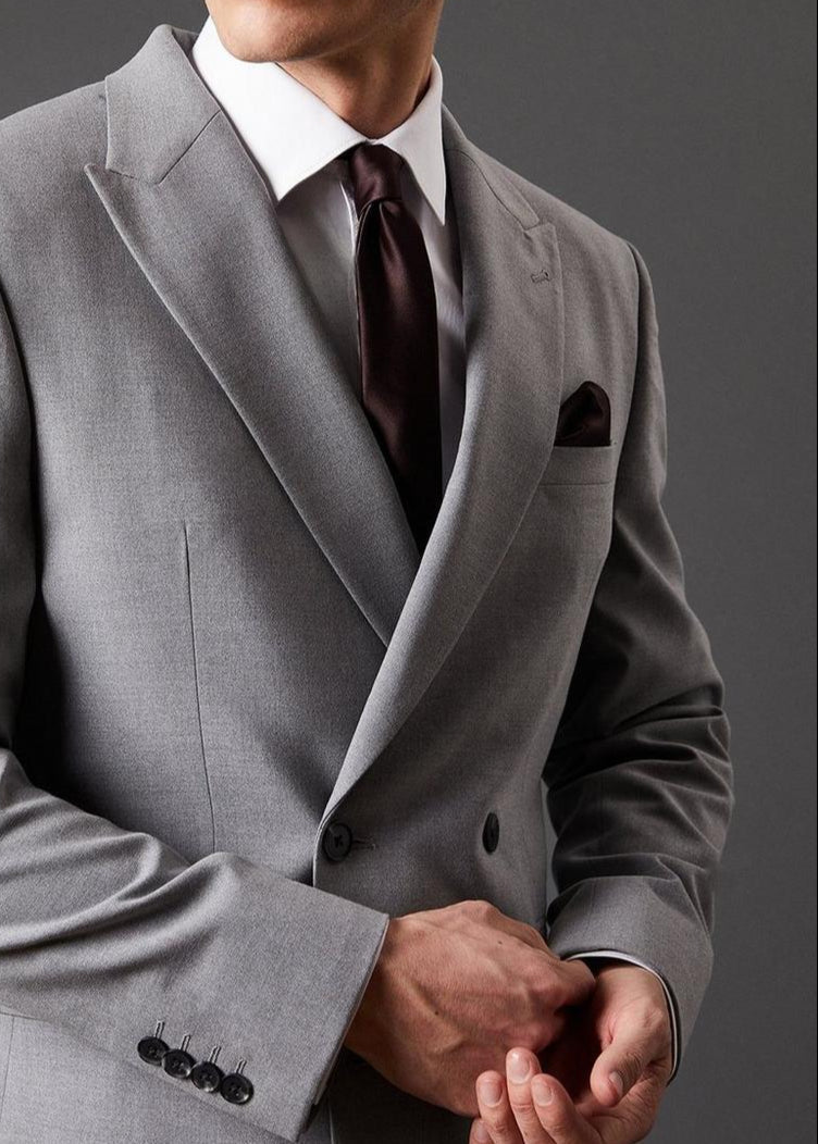 Essential Grey Double Breasted Blazer