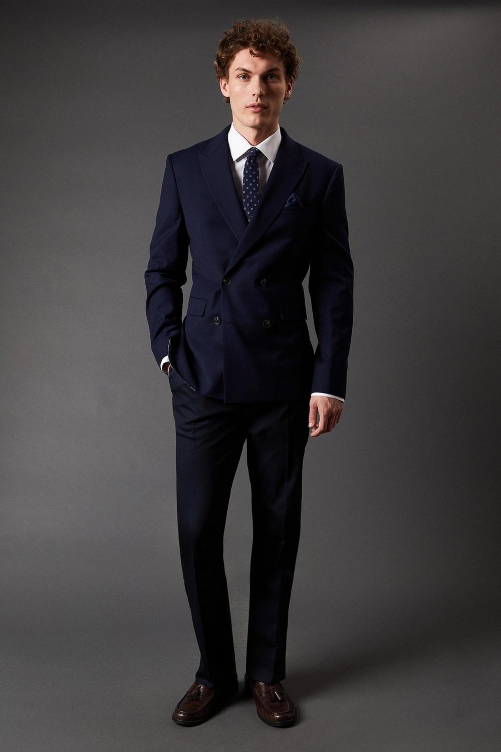 Essential Navy Double Breasted Blazer Suit